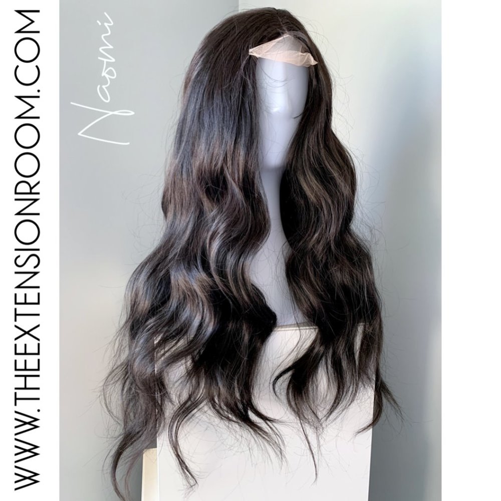 NEW Long Black Synthetic Lace Front Wig